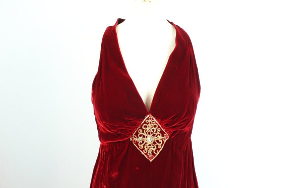 Christmas Red Formal Gown. Velvet size small/mediu