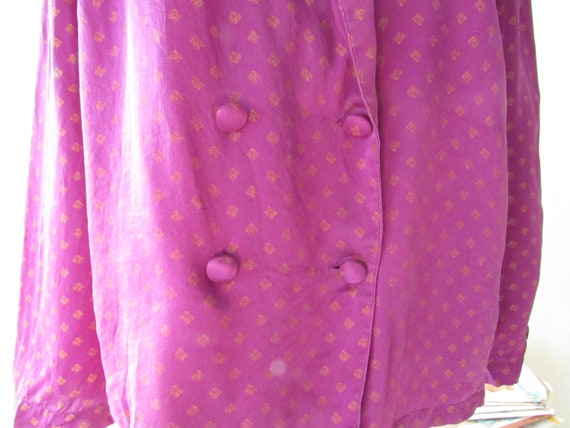 Purple Silk Pajama top - medium - image 6