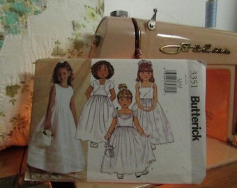 Flower girl dress, Butterick 3351 sizes 6. 7. 8 unused