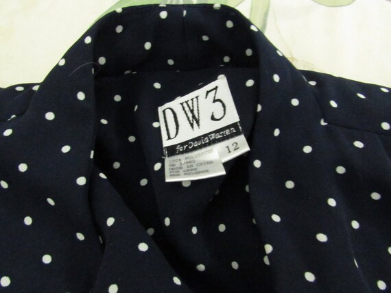 Navy blue elegant Polka Dot Shirtdress - - image 6