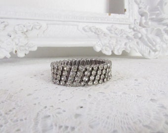 Vintage Rhinestone expandable bracelet