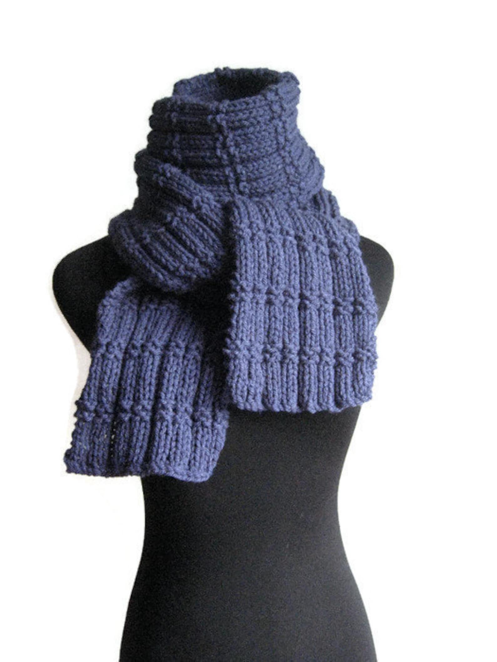 Hand Knit Scarf Made to Order Knit Long Scarf Vegan Scarf Etsy