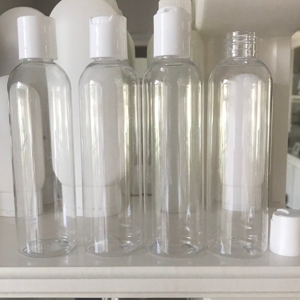 2 Plastic 4 oz. Bottles, Plastic Bottles, Clear Plastic Bottles, Lotion & Shampoo Bottles, Body Spray, Room Atomizers, Sanitizer Bottles