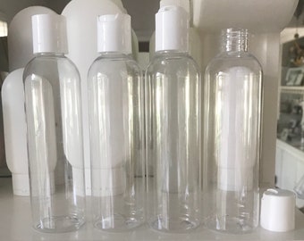 2 Plastic 4 oz. Bottles, Plastic Bottles, Clear Plastic Bottles, Lotion & Shampoo Bottles, Body Spray, Room Atomizers, Sanitizer Bottles