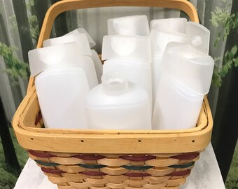 Plastic Bottles, 8 Ounce Plastic Bottles, Frosted White Plastic Bottles, Lotion Bottles, Shampoo Bottles