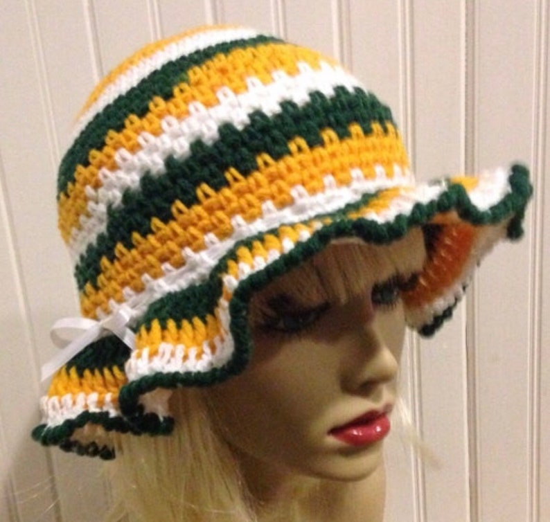 Ladies Packer Hats, Green Bay Packer Gear, Packer Hat, Green & Gold, Lambeau Scarf, Packers Fan, Packer Hat, Packer Gear image 4