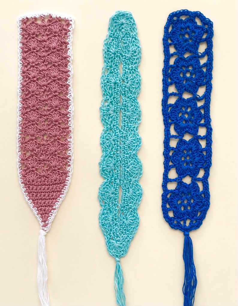 Crocheted Bookmarks, Colorful Bookmarks, Bookmarks, Handmade Bookmarks, Unique Bookmarks, Readers Gifts, Gift Bookmarks image 1