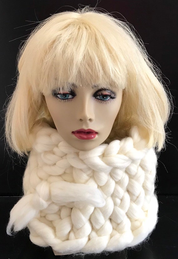 Thick Cream Gator Thick Gator Thick Neck Scarf Cream Scarf Etsy