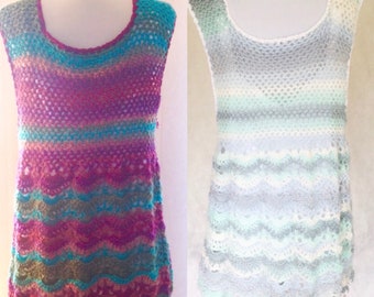 Ladies Purple Top, Ladies Striped Tunic, Aqua & Purple Dress, Aqua and Gray Top, Aqua-Maroon Tunic, Ladies Dress, Light Aqua Jumper