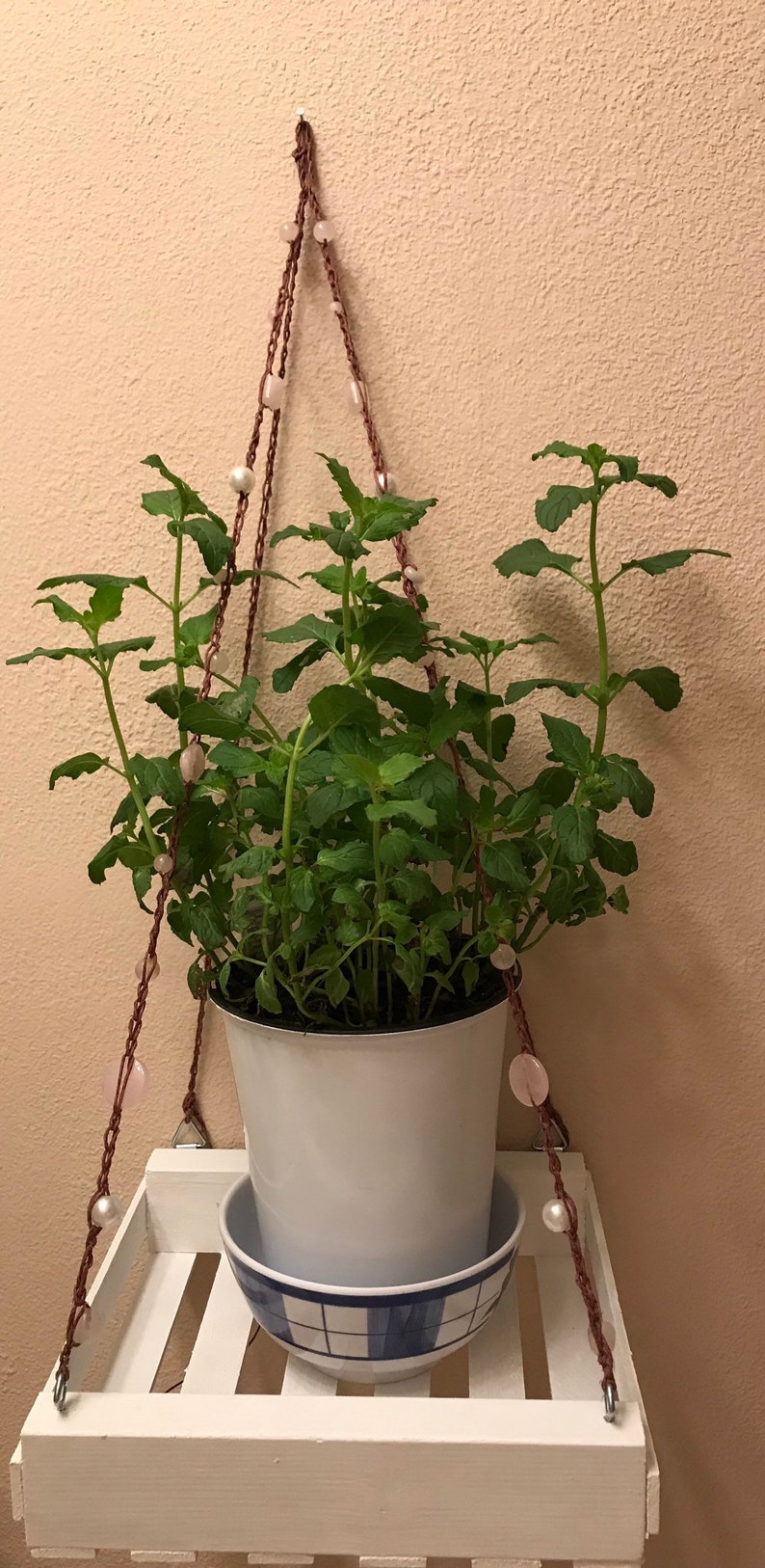 Hanging Plant Basket, Hanging Bathroom Organizers, Hanging Plant Holder ...