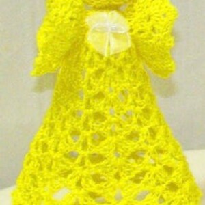 Christmas Angels, Crocheted Birthday Angels, Baptismal Angel, Shelf Angel, Colored Crocheted Shelf Angels, Yellow Angel, Rose Angel, Angels Yellow