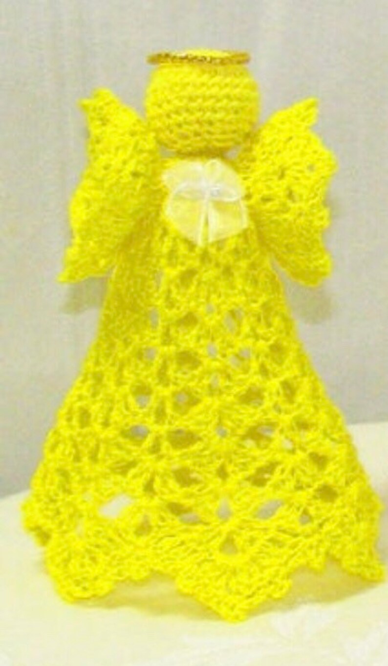 Christmas Angels, Crocheted Birthday Angels, Baptismal Angel, Shelf Angel, Colored Crocheted Shelf Angels, Yellow Angel, Rose Angel, Angels Yellow