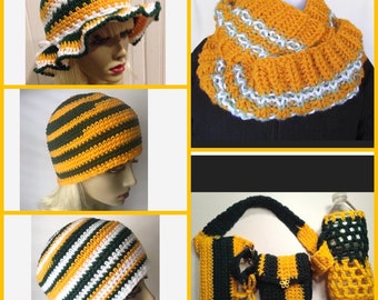 Ladies Packer Hats, Green Bay Packer Gear, Packer Hat, Green & Gold, Lambeau Scarf, Packers Fan, Packer Hat, Packer Gear