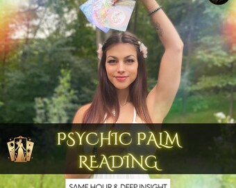 3 Question Tarot Reading, Answer to questions, Palm Reading, Detailed Palmistry, Same Hour Tarot Reading, Medium Tarot Reading, Palmistry