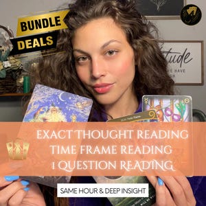 Tarot Reading BUNDLE, Exact Thought Reading, Time Frame Reading, 1 Question Reading, 2025 Reading, Love Tarot Reading, Psychic Tarot Reading