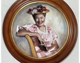 1993 Cumberland Registry Minnie Pearl Collector Plate Framed Legendary Ladies