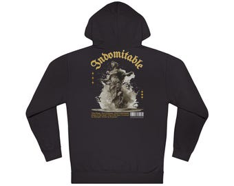 Luxury Indomitable Brand Womens Hoodie Premium Designer Sweatshirt High-End Fashion Pullover Stylish Clothing Gift, Trendy Outerwear