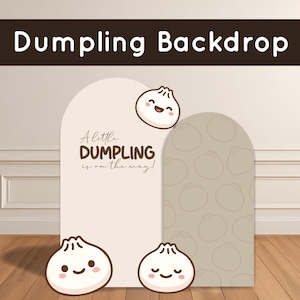 Une petite boulette est en route pour une fête de naissance sur le thème des boulettes de boulettes debout Dim Sum Bao Bun Dumpling Party Gender Reveal Board Coroplast