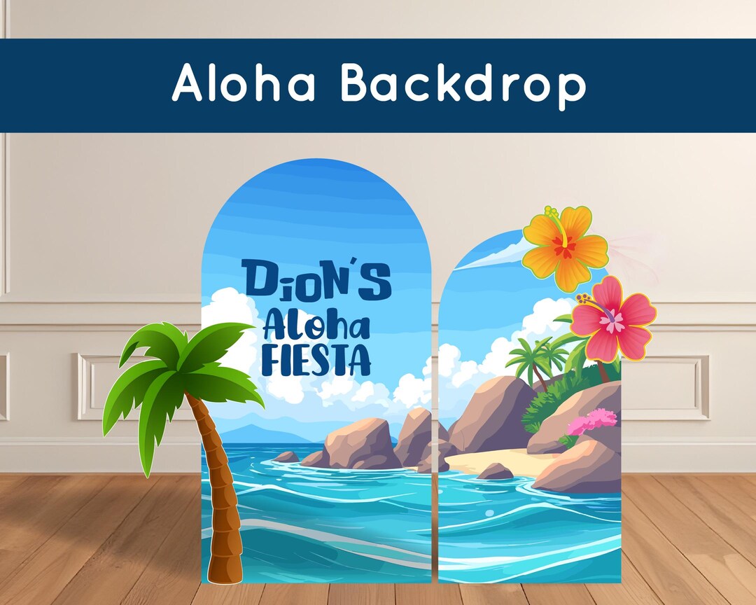 Aloha Luau Backdrop: Summer Beach Party Decor - Etsy