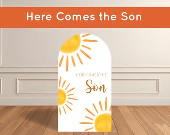 Hier kommt der Sohn Bogen Hintergrund: Sunshine Baby Shower Decor