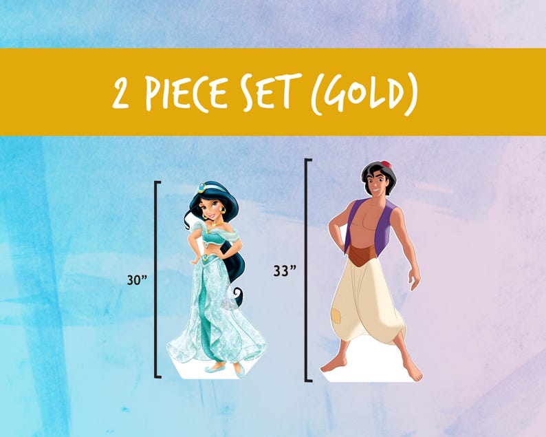 Aladdin Jasmine Genie Cutouts, Yard Art, Birthday Decor, Outdoor Sign ...