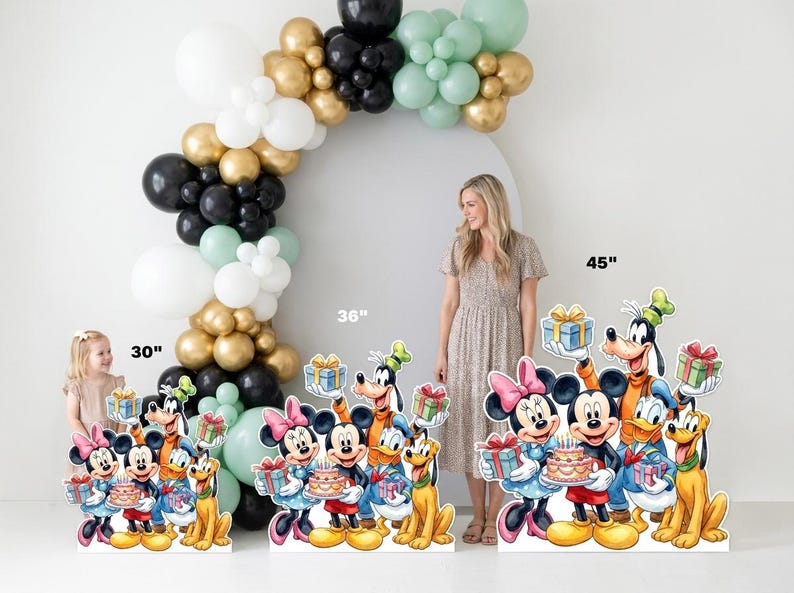 Musse Pigg vängrupp utklippsbild Minnie födelsedag utklippsbild, trädgårdsskylt gräsmatta dekoration, mittpunkt bakgrund bild 3