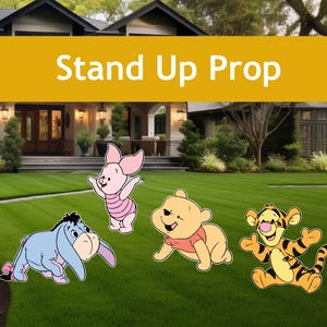 Baby Winnie the Pooh and Friends Big Cutout, Classic Bear Set, baby shower, lawn signs, yard sign, birthday centerpieces, cute backdrop
