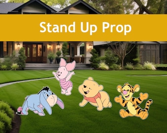 Recortes de Winnie the Pooh y sus amigos, decoración de cumpleaños para baby shower