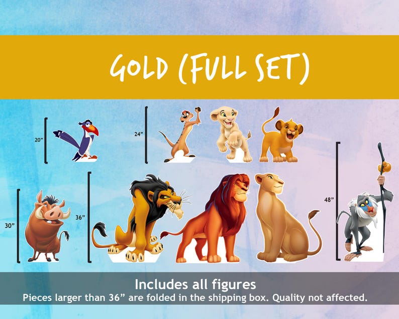 Lion King Big Cutouts, Yard Art, Birthday Decor, Outdoor Sign ...