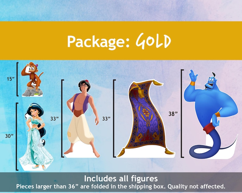 Aladdin Jasmine Genie Cutouts, Yard Art, Birthday Decor, Outdoor Sign ...