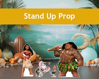 Recortes de Moana para cumpleaños: Adornos de jardín de Coroplast, decoración para fiestas