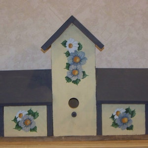 Four Compartment Hand Painted Birdhouse