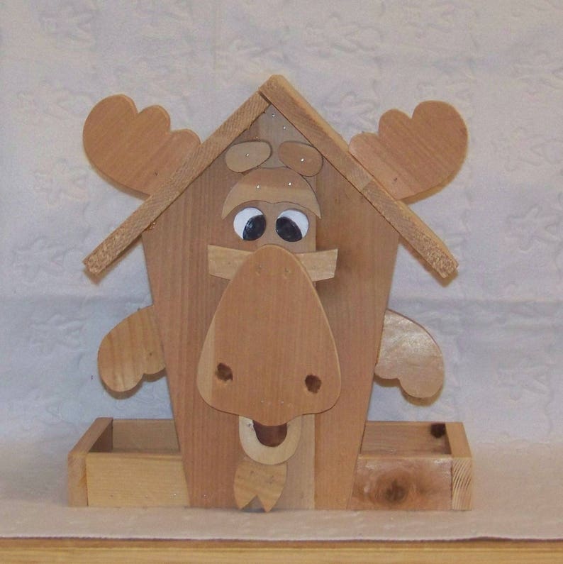 Mickey The Moose Bird Feeder Etsy