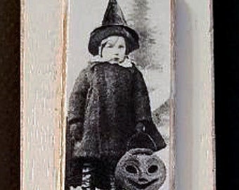 Halloween Ornament Witch Vintage Image Photo Primitive Halloween