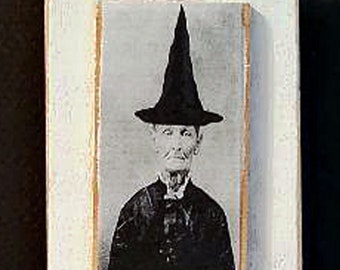 Halloween Ornament Witch Vintage Image Photo Primitive Halloween