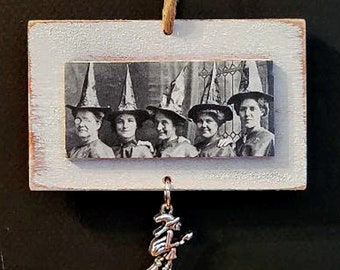 Halloween Ornament Witches Vintage Image Photo Primitive Halloween