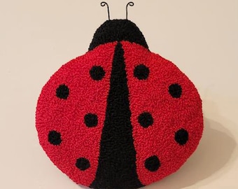 Punch Needle Pattern Ladybug, PDF Instant Download, Punch Needle PDF Pattern, Ladybug Punch Needle, Ladybug Bowl Filler, Ladybug Pattern