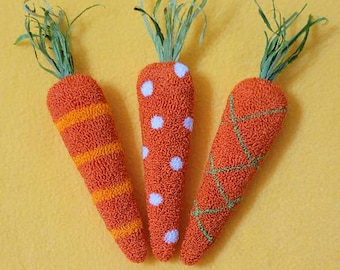 Punch Needle Pattern "Carrot Trio", PDF Instant Download, Punch Needle Pattern Carrots, Carrot Bowl Filler, Punch Needle PDF Carrot Pattern