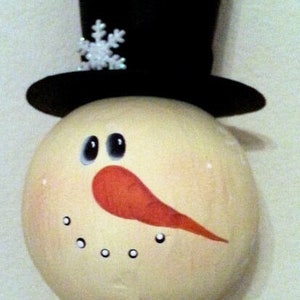 Snowman DIY Kit Black Felt Hat, 7mm Eyes, Nose, Mouth Hand Made Christmas  Snowmen Pattern Noses 