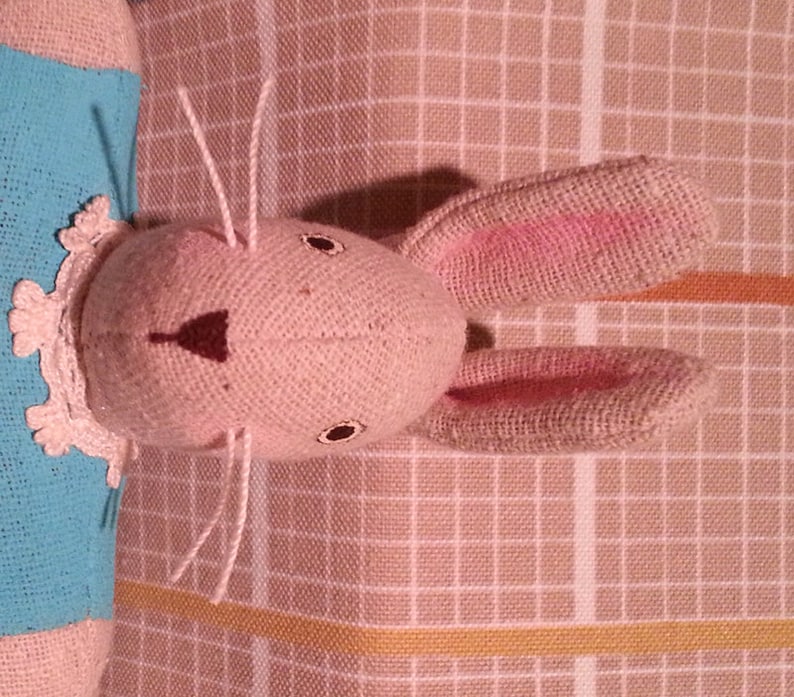 Rabbit Doll~Bunny Doll~Painted Rabbit~Muslin Rabbit~Cotton Tail