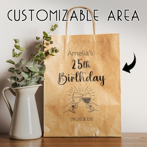 Personalised Birthday Gift Bag/Custom Gift Packaging for Her and Him/Birthday Bags/Mum Gift Bag/Special Occasion Gift Bag/Birthday Gift Idea