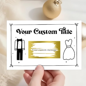 Personalised scratch card/Create your own wedding scratch card/Surprise Scratch Cards/Reveal Card/Secret Message Card/Birthday Scratch Cards