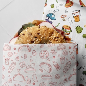 Personalised Fun Foodie Wrapping Paper, Perfect for Birthdays, Parties, and Food Lovers, Bread Pastry Wrapping Paper, Wrap Paper for Bakers