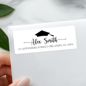 Custom Return Address Labels/Graduation Address Labels Sticker/Custom Graduation Label/Personalized Label/Grad Cap Mailing Return Label
