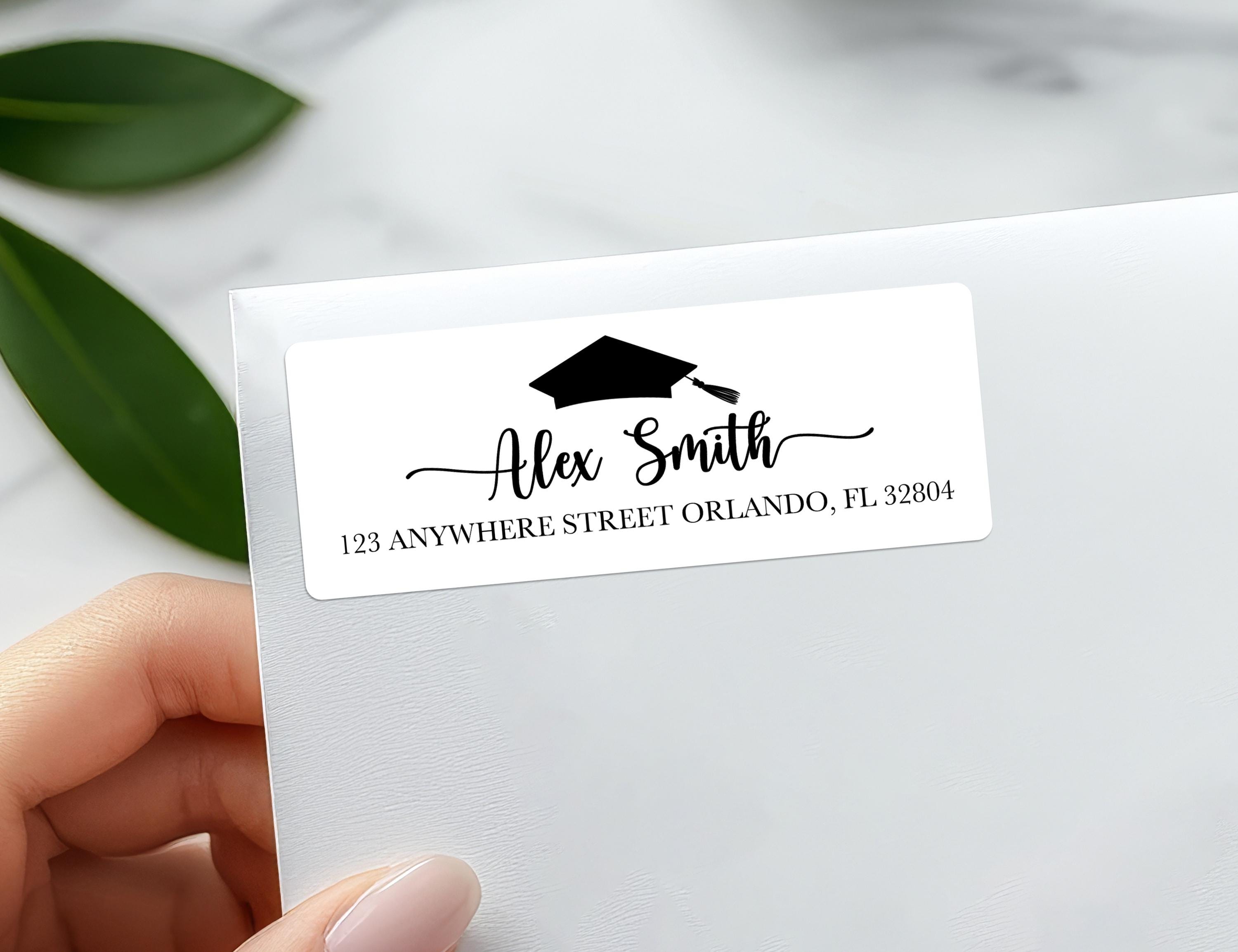 Custom Return Address Labels/Graduation Address Labels Sticker/Custom Graduation Label/Personalized Label/Grad Cap Mailing Return Label