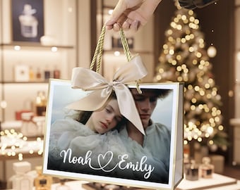 Custom Photo Gift Bag, Personalized Party Favor Tote