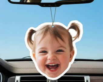 Personalized Baby Photo Car Air Freshener, Custom Car Scent