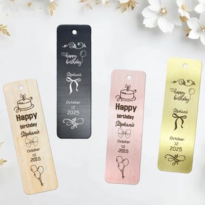 Custom Engraved Metal Bookmark for Book Lovers/Personalized Bamboo Bookmarks with Tassels for  Mom/Book Accessory/Book Lover Birthday Gifts