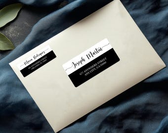 Custom Guest Address Label Mailing Sticker Guest & Return Address Label Holiday Wedding Invitation Address Label Recipient Address Sticker