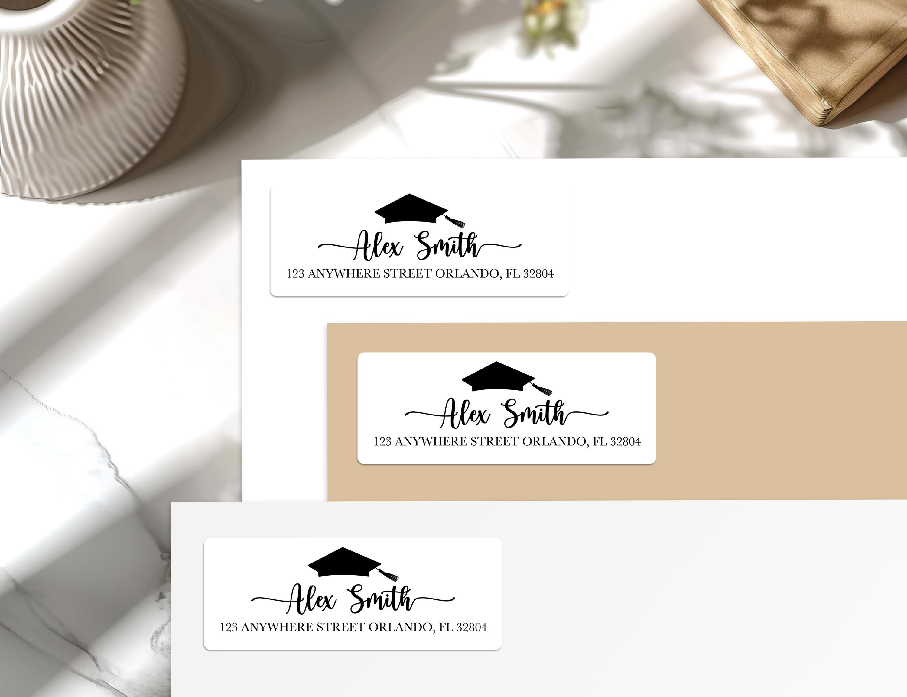 Grad Address Labels Custom Return Address Labels/graduation Address Labels Sticker/custom ...